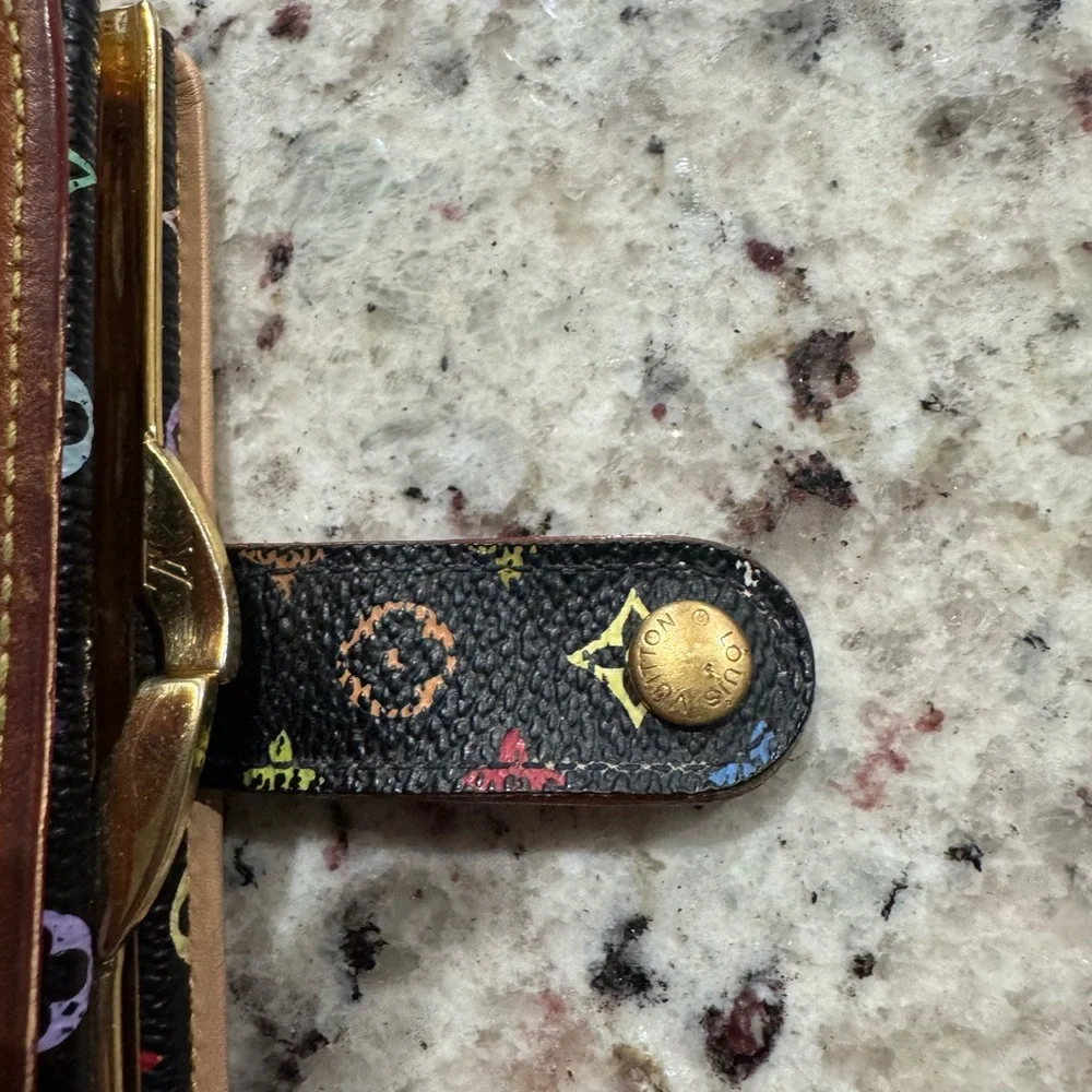 Louis Vuitton Murakami Multicolor kiss lock With COA